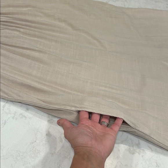 Hunter & Brown Beachy BOHO Casual Flowy One Piece Sleeveless Jumpsuit Tan XL - Picture 8 of 15